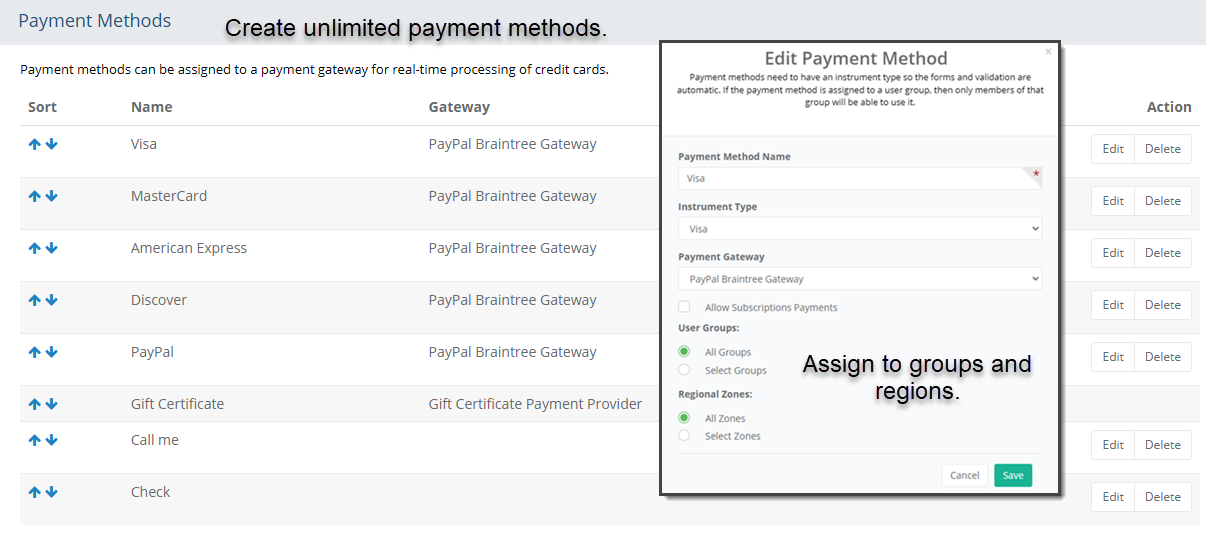 Payment Methods